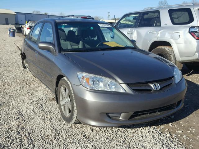 2HGES26725H616738 - 2005 HONDA CIVIC EX GRAY photo 1