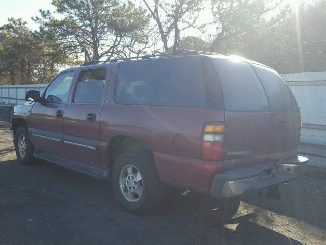 1GNFK16ZX2J293247 - 2002 CHEVROLET SUBURBAN K MAROON photo 3