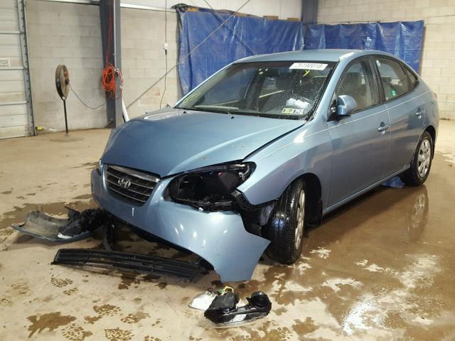 KMHDU46DX7U265787 - 2007 HYUNDAI ELANTRA GL BLUE photo 2