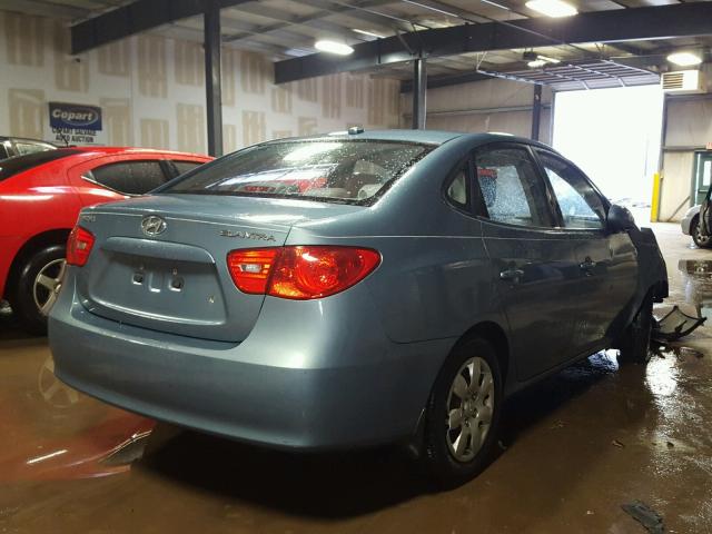 KMHDU46DX7U265787 - 2007 HYUNDAI ELANTRA GL BLUE photo 4