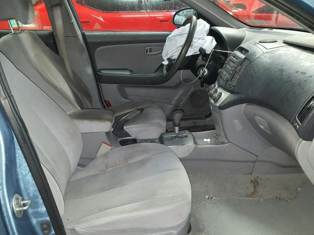 KMHDU46DX7U265787 - 2007 HYUNDAI ELANTRA GL BLUE photo 5