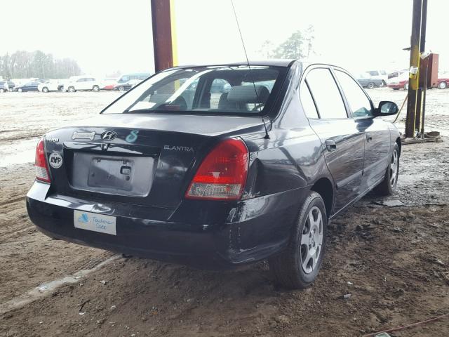 KMHDN45D73U589482 - 2003 HYUNDAI ELANTRA GL BLACK photo 4