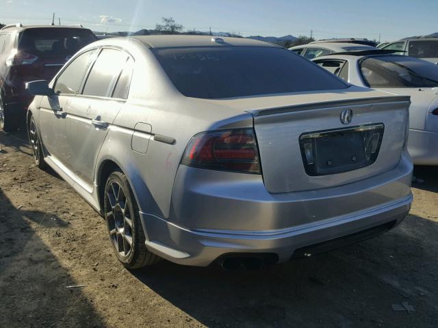 19UUA76577A007401 - 2007 ACURA TL TYPE S SILVER photo 3