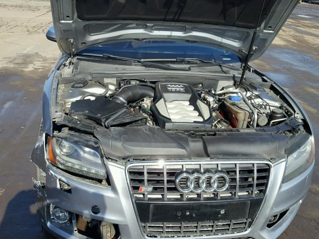 WAURV78T69A005577 - 2009 AUDI S5 QUATTRO GRAY photo 7