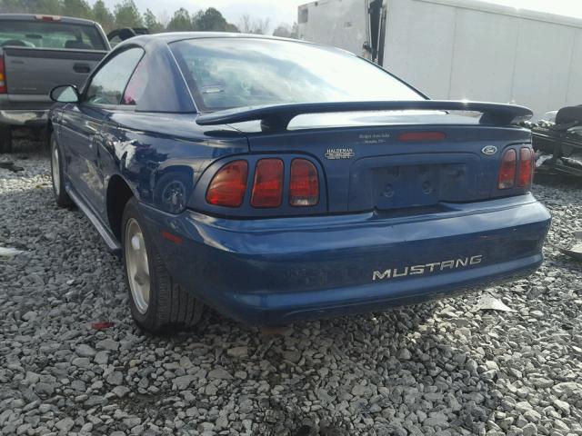 1FAFP4042WF268107 - 1998 FORD MUSTANG BLUE photo 3