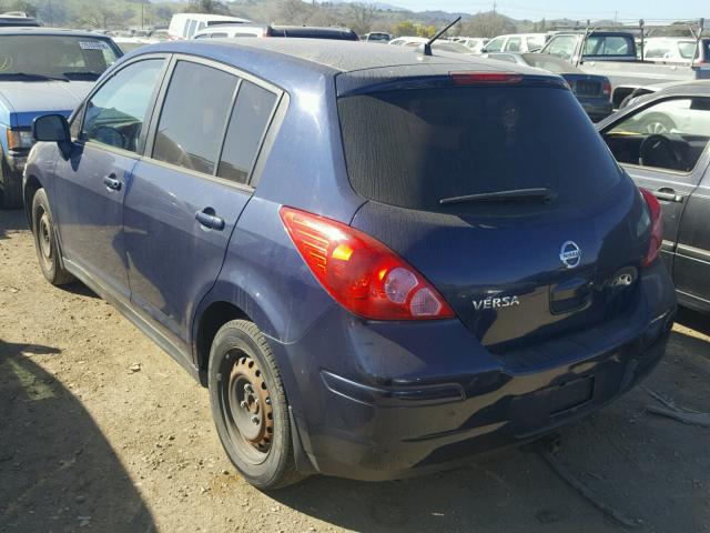 3N1BC13E08L373411 - 2008 NISSAN VERSA S BLUE photo 3