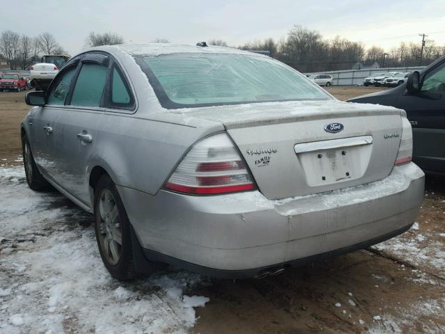 1FAHP25W98G168767 - 2008 FORD TAURUS LIM SILVER photo 3