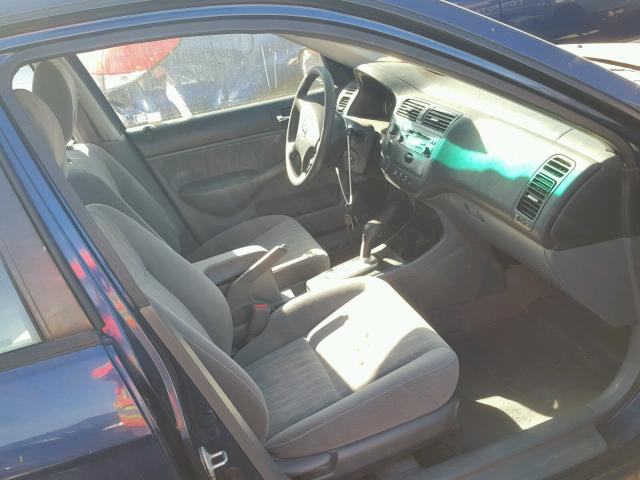 JHMES16533S004088 - 2003 HONDA CIVIC LX BLUE photo 5