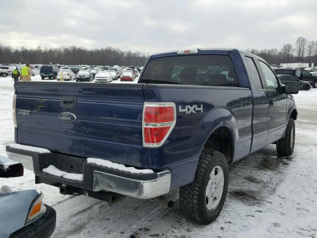 1FTRX14839KC16323 - 2009 FORD F150 SUPER BLUE photo 4