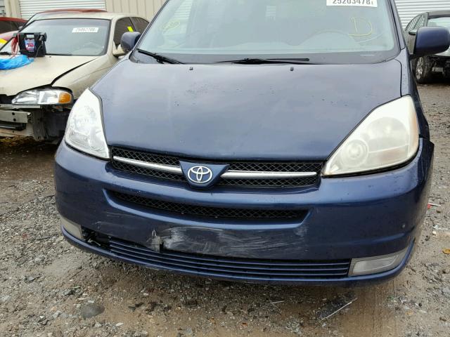 5TDZA22C84S028686 - 2004 TOYOTA SIENNA XLE BLUE photo 9