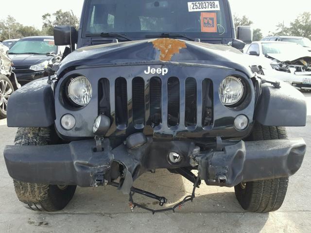 1C4BJWDG2EL227907 - 2014 JEEP WRANGLER U BLACK photo 9