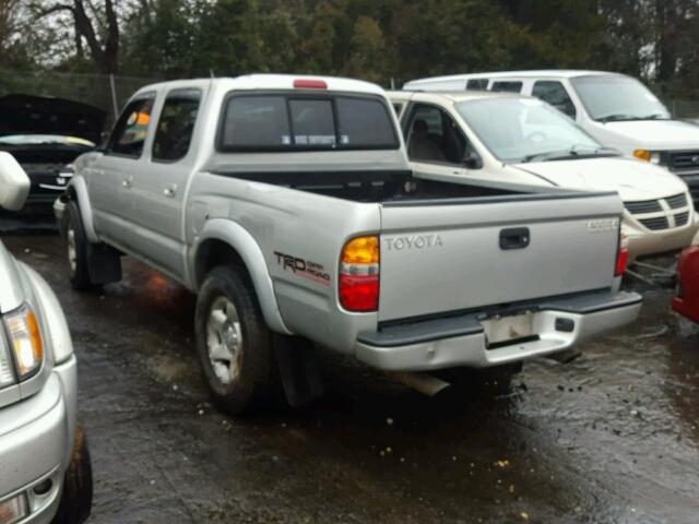 5TEGN92N33Z161475 - 2003 TOYOTA TACOMA DOU SILVER photo 3