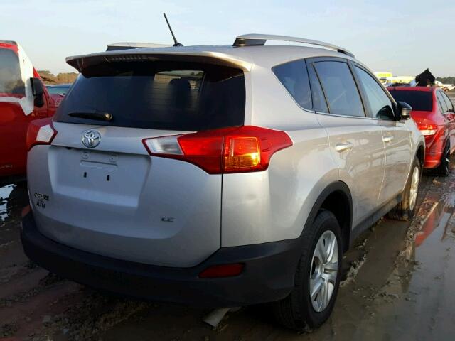 2T3ZFREV2FW133443 - 2015 TOYOTA RAV4 LE SILVER photo 4