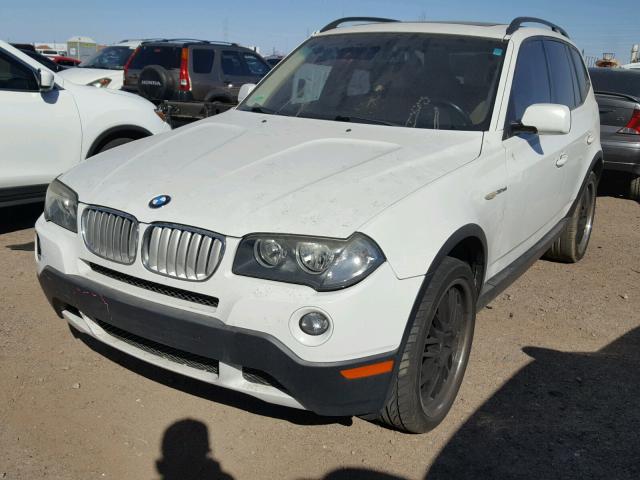 WBXPC93428WJ06650 - 2008 BMW X3 3.0SI WHITE photo 2