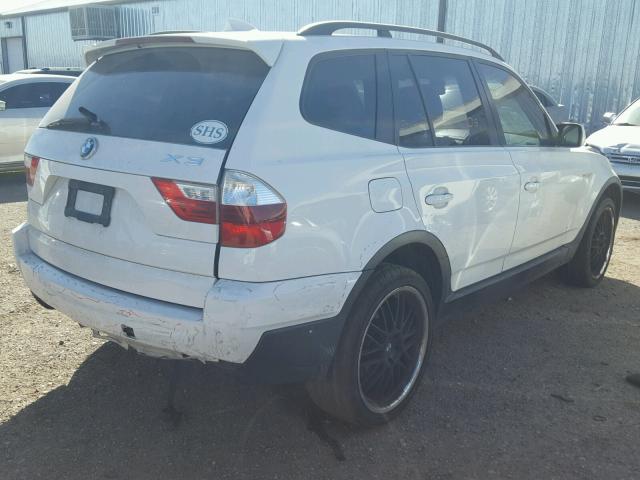 WBXPC93428WJ06650 - 2008 BMW X3 3.0SI WHITE photo 4