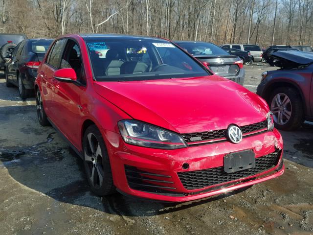 3VW447AU3GM036219 - 2016 VOLKSWAGEN GTI S/SE RED photo 1