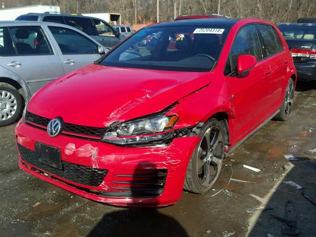 3VW447AU3GM036219 - 2016 VOLKSWAGEN GTI S/SE RED photo 2