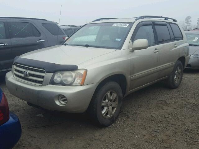 JTEGF21A210022269 - 2001 TOYOTA HIGHLANDER TAN photo 2