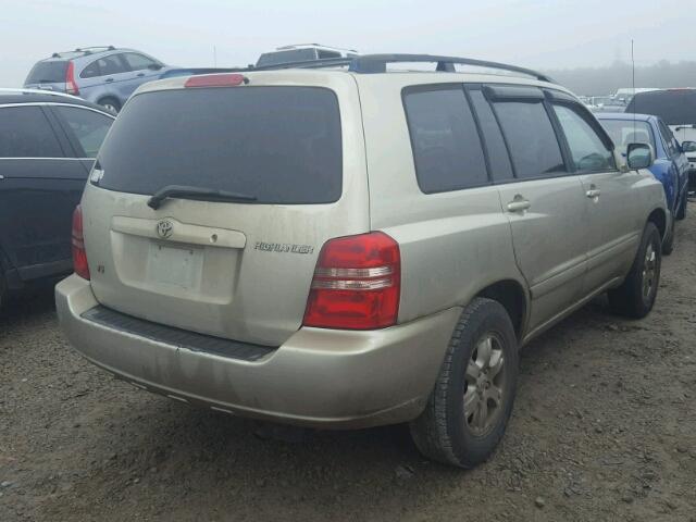 JTEGF21A210022269 - 2001 TOYOTA HIGHLANDER TAN photo 4