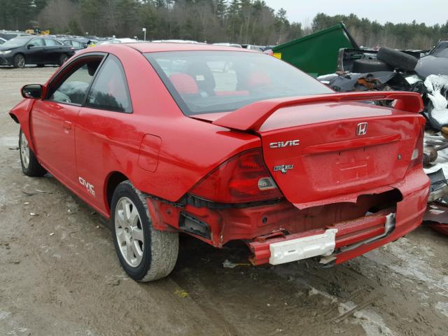 1HGEM22923L068600 - 2003 HONDA CIVIC EX წითელი ფოტო 3