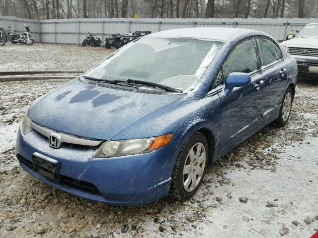 2HGFA16566H506180 - 2006 HONDA CIVIC LX BLUE photo 2