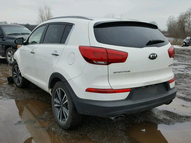 KNDPCCA68G7871840 - 2016 KIA SPORTAGE E WHITE photo 3