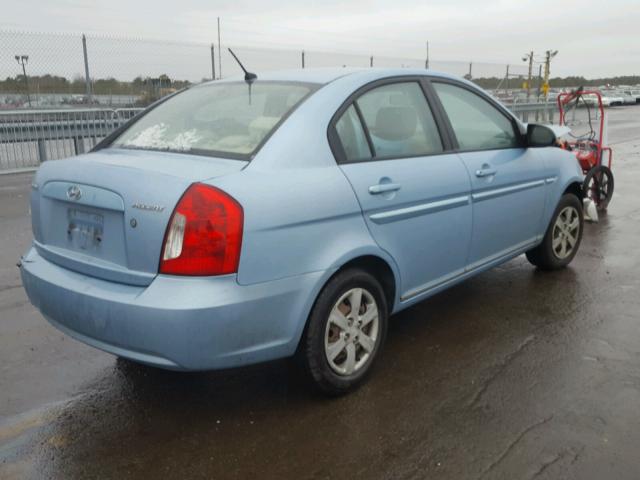 KMHCN46C98U218980 - 2008 HYUNDAI ACCENT GLS BLUE photo 4