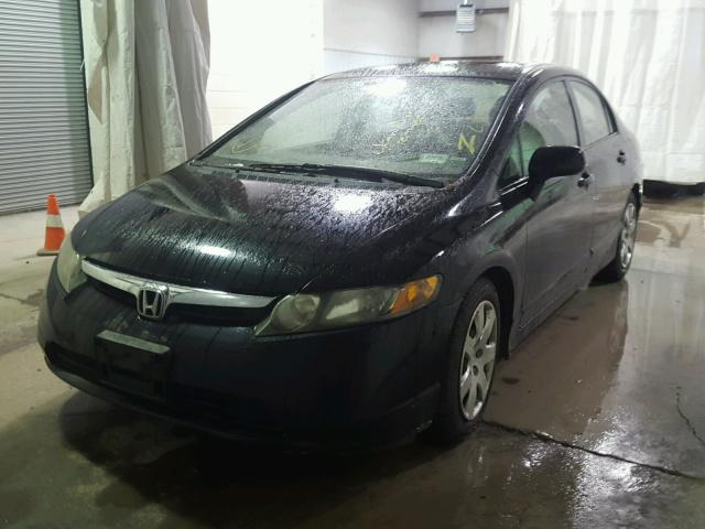 2HGFA16576H509685 - 2006 HONDA CIVIC LX BLACK photo 2