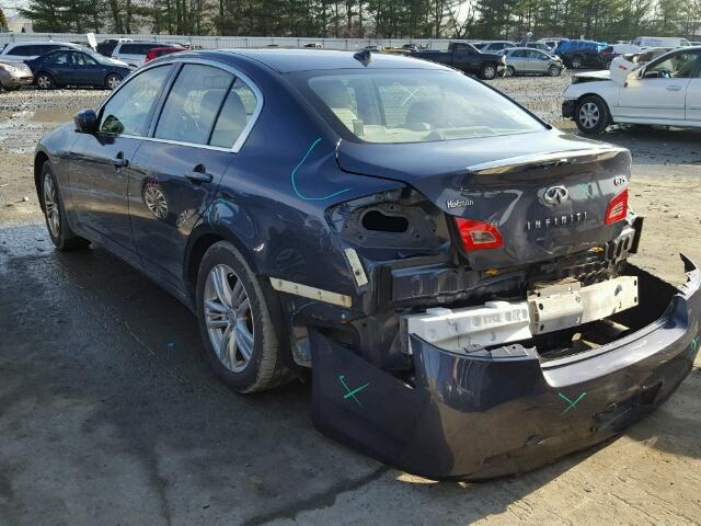 JN1DV6AP6BM602210 - 2011 INFINITI G25 BASE BLACK photo 3