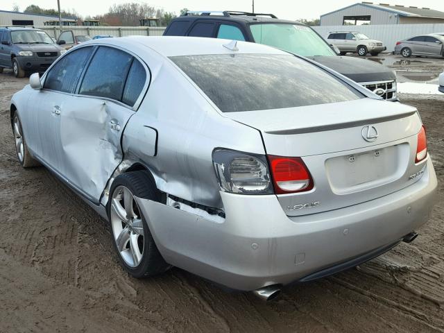 JTHBE96S670021547 - 2007 LEXUS GS 350 SILVER photo 3