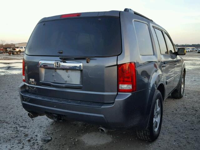 5FNYF3H58AB013617 - 2010 HONDA PILOT EXL GRAY photo 4