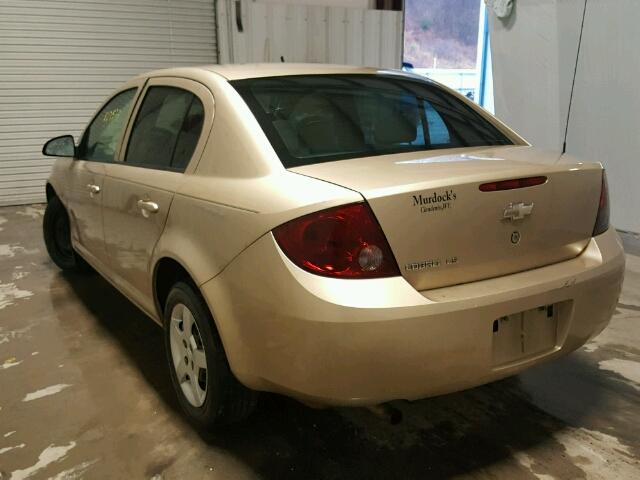 1G1AK55F867852047 - 2006 CHEVROLET COBALT LS GOLD photo 3