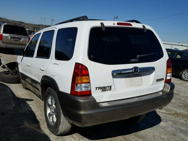 4F2YU09111KM50023 - 2001 MAZDA TRIBUTE LX WHITE photo 3