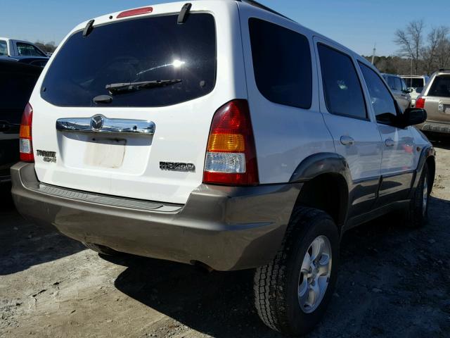 4F2YU09111KM50023 - 2001 MAZDA TRIBUTE LX WHITE photo 4