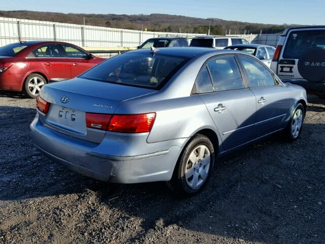 5NPET46C59H476668 - 2009 HYUNDAI SONATA GLS BLUE photo 4