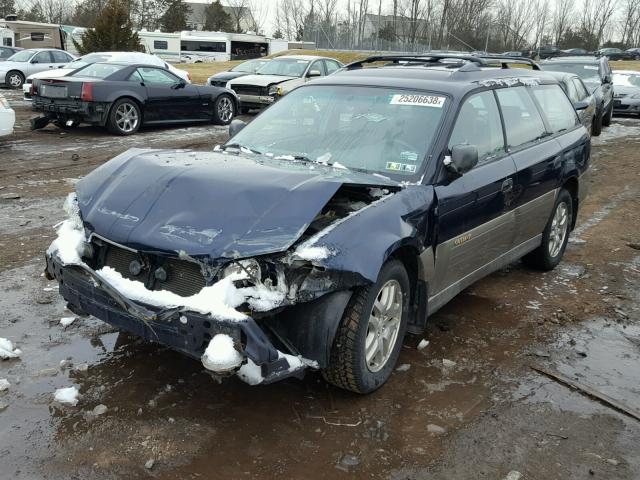 4S3BH665227623251 - 2002 SUBARU LEGACY OUT BLUE photo 2