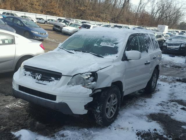 2HKYF18614H536965 - 2004 HONDA PILOT EXL WHITE photo 2