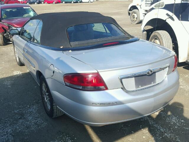 1C3EL55U81N562419 - 2001 CHRYSLER SEBRING LX SILVER photo 3