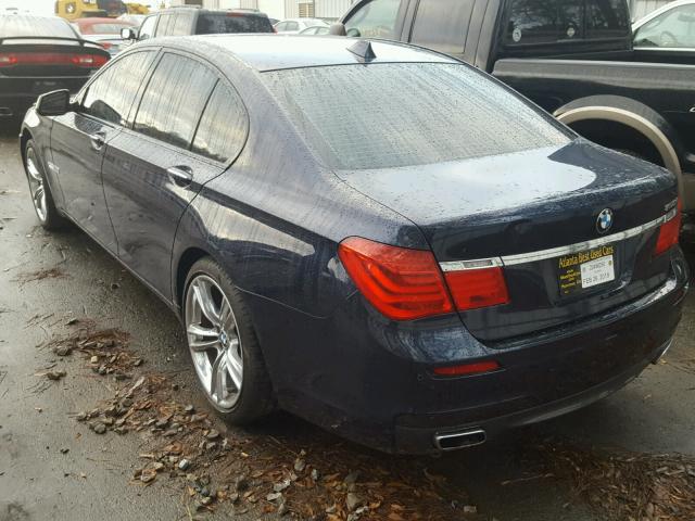 WBAKA8C53CDX01055 - 2012 BMW 750I BLUE photo 3