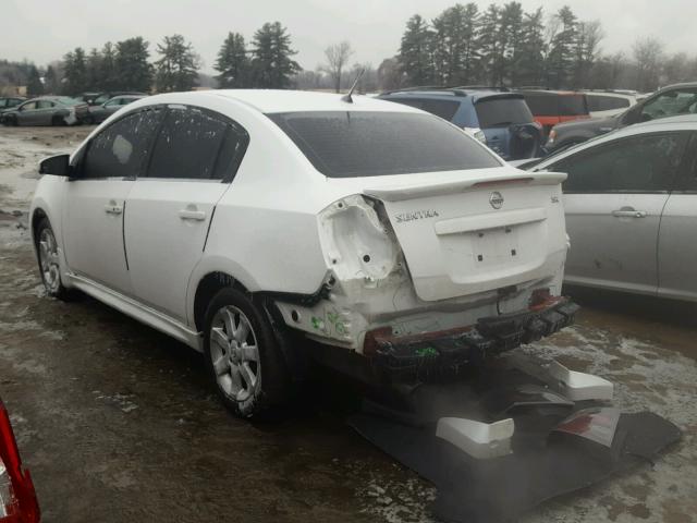 3N1AB6AP1BL675801 - 2011 NISSAN SENTRA 2.0 WHITE photo 3