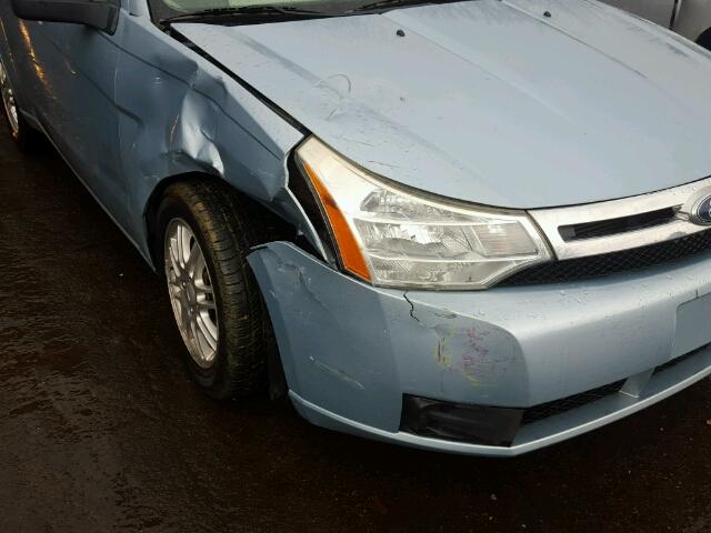 1FAHP35N29W145934 - 2009 FORD FOCUS SE BLUE photo 9