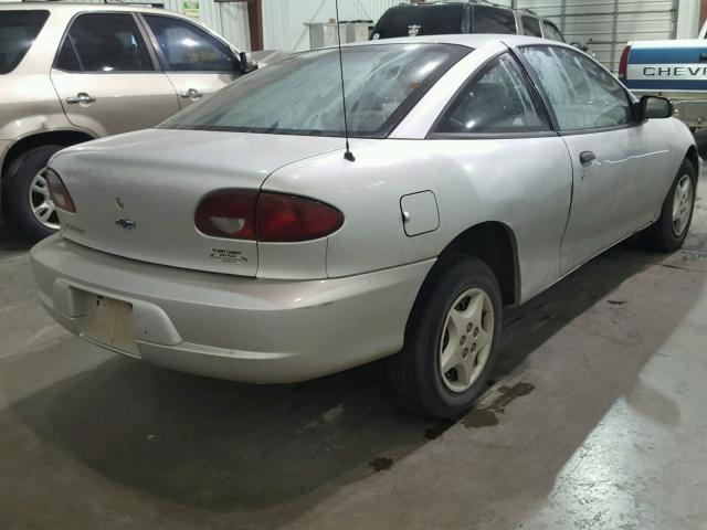 1G1JC124017111862 - 2001 CHEVROLET CAVALIER SILVER photo 4