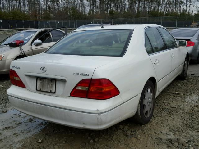 JTHBN30F230107960 - 2003 LEXUS LS 430 WHITE photo 4