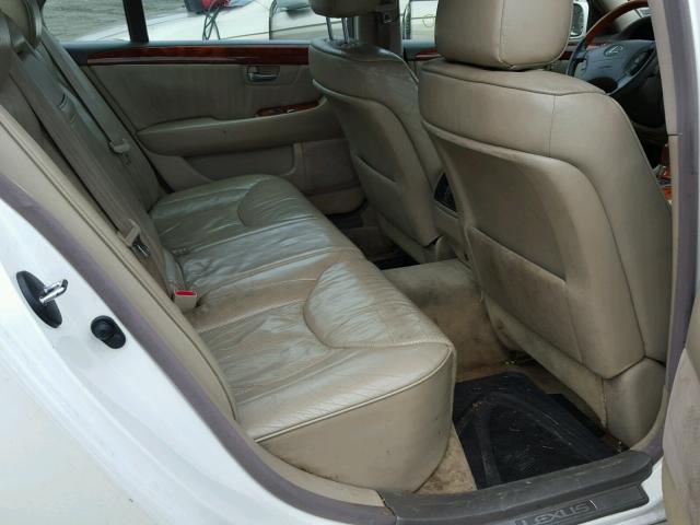 JTHBN30F230107960 - 2003 LEXUS LS 430 WHITE photo 6