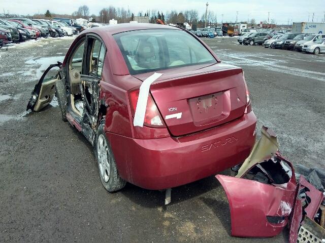 1G8AJ52F65Z177178 - 2005 SATURN ION LEVEL RED photo 3