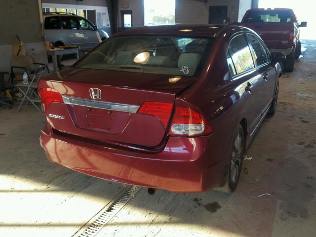 2HGFA16809H353049 - 2009 HONDA CIVIC EX მუქწითელი ფოტო 4