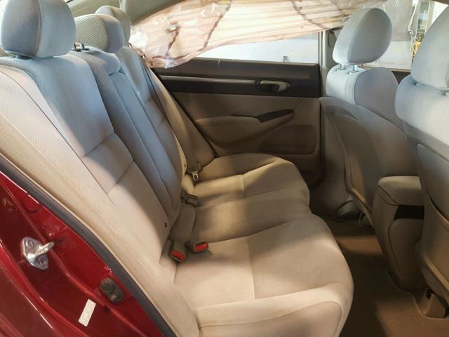2HGFA16809H353049 - 2009 HONDA CIVIC EX მუქწითელი ფოტო 6
