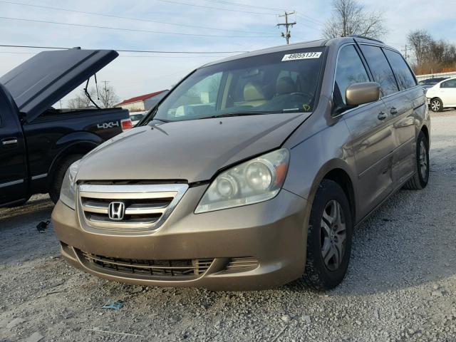 5FNRL38667B400391 - 2007 HONDA ODYSSEY EX GOLD photo 2