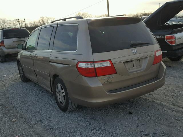 5FNRL38667B400391 - 2007 HONDA ODYSSEY EX GOLD photo 3