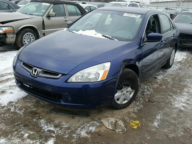 1HGCM56313A118932 - 2003 HONDA ACCORD LX BLUE photo 2